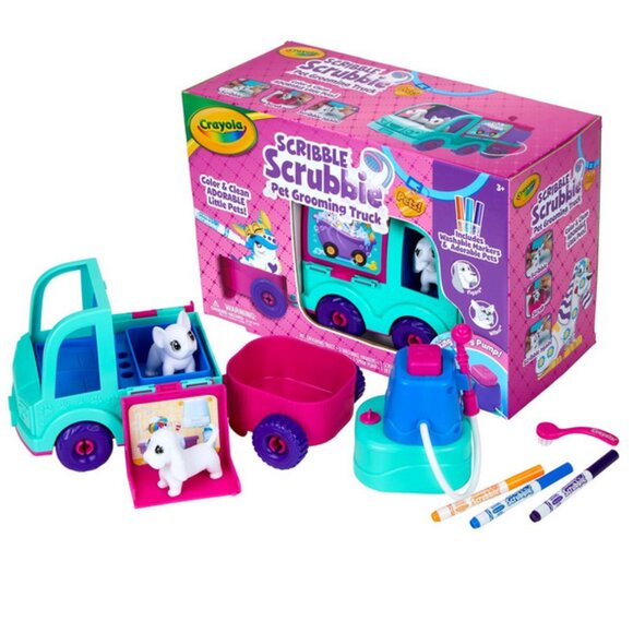 The Crayola Scribble Scrubbie Pets Pet Grooming Truck NEW - Picture 1 of 5